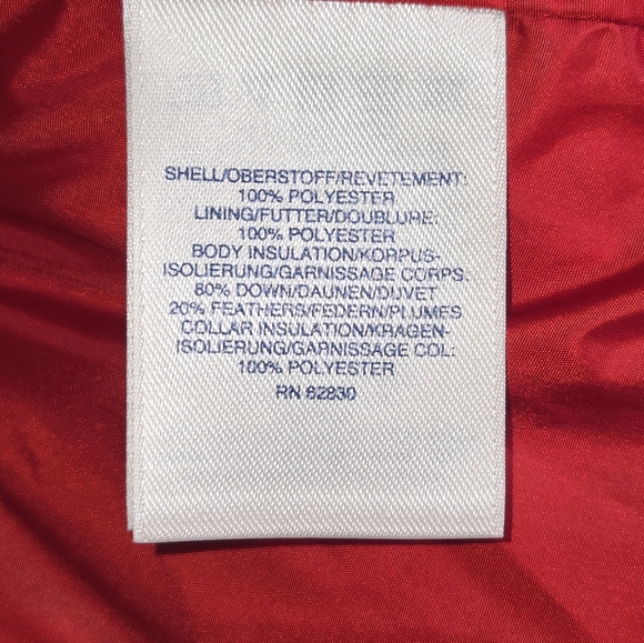 Lands' End Turquoise, Blue & Red Plaid Full Zip Down Puffer Vest Size L(14-16) - Picture 10 of 12